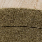 Organic rug - Isara Border Olijfgroen