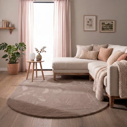 Flauschiger Teppich Oval - Cozy Taupe