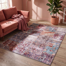 Patchwork Rug - Azara Red