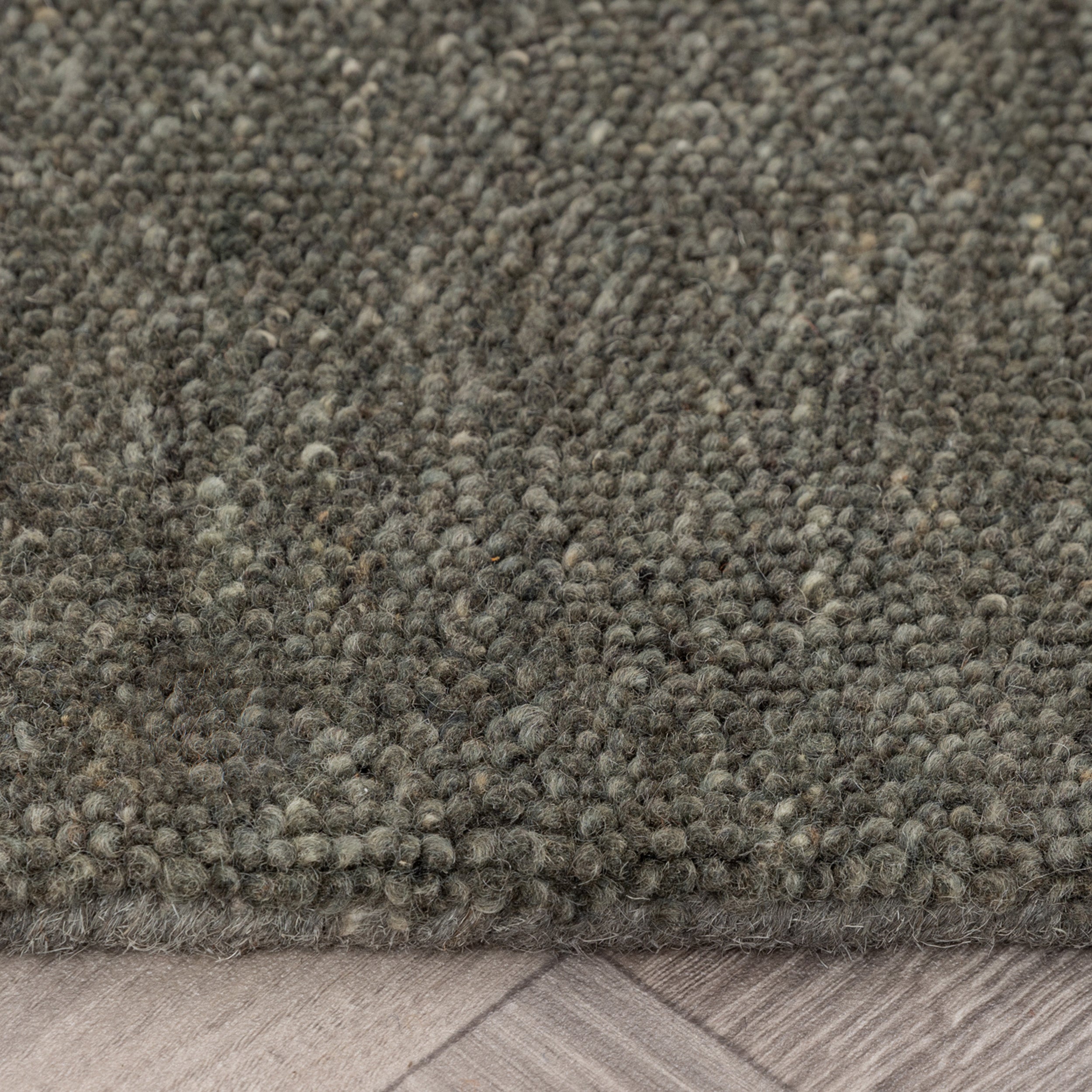 Round Berber Rug - Aicha Dark Green
