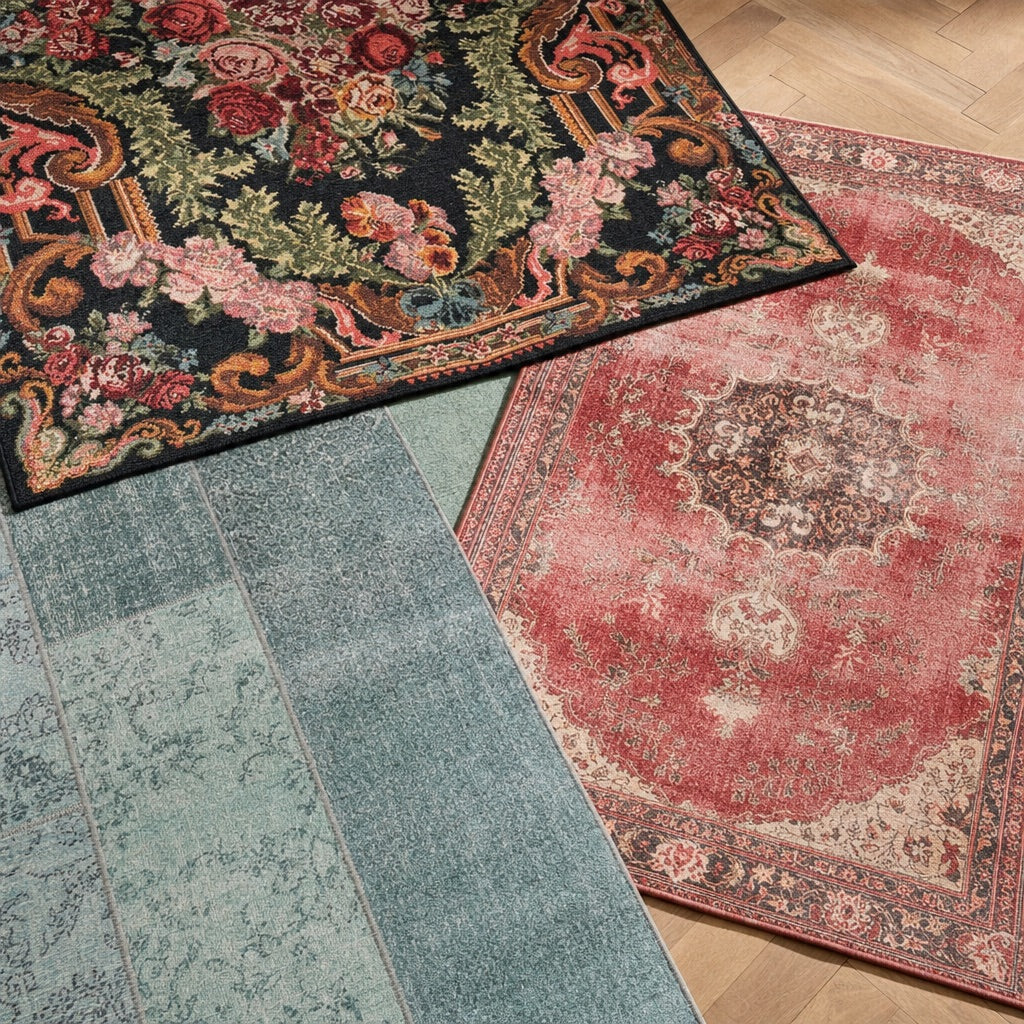 Teppich Vintage - Estate Medaillon Rot