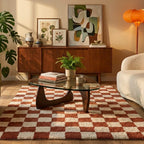 Retro Rug - Gambit Brown/White