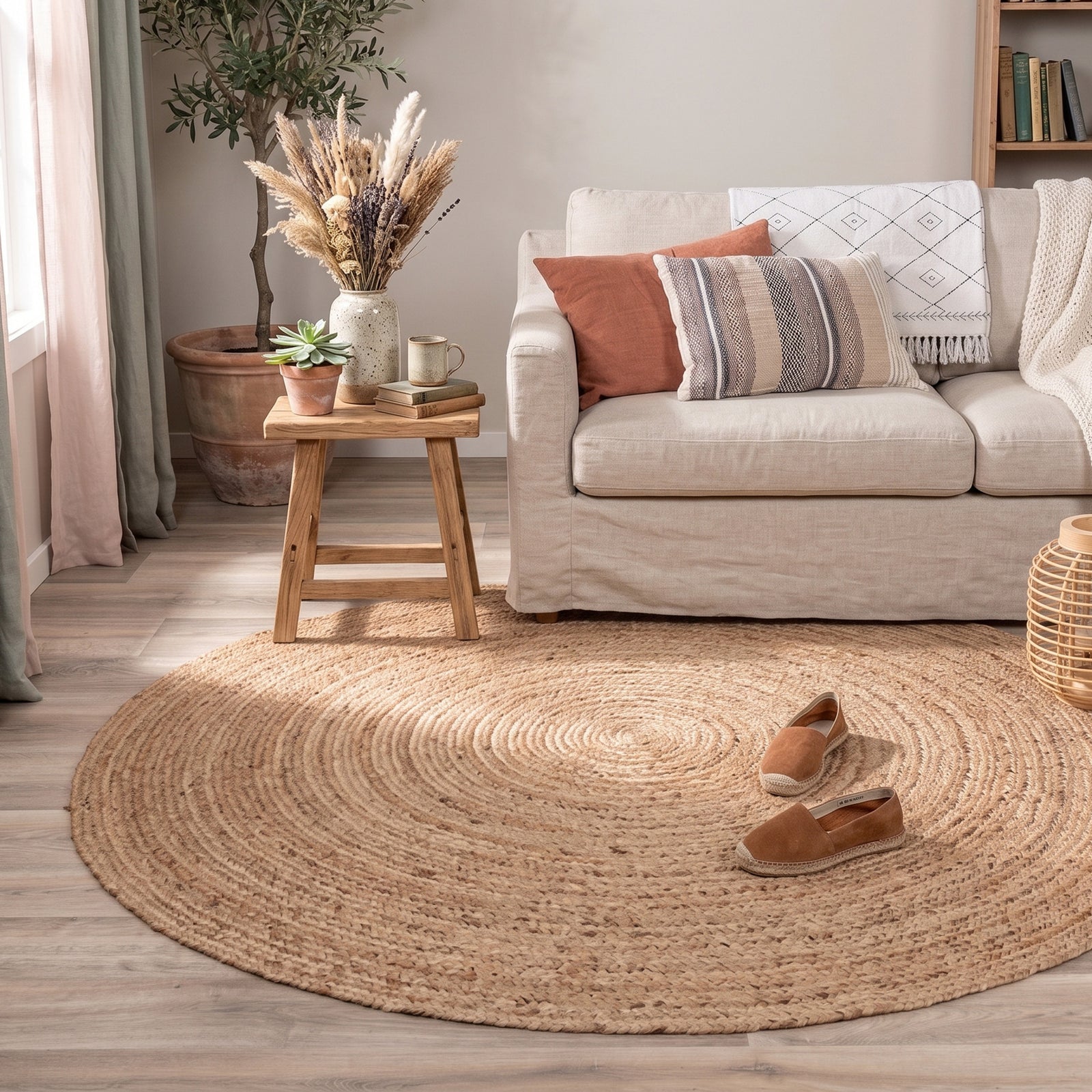 Jute Teppich Rund - Fair Natur
