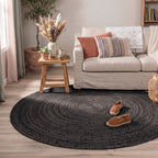 Jute Rug - Fair Round Black