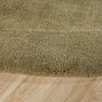 Round rug - Isara Border Olive Green