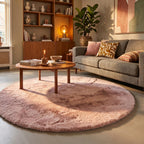 Round High Pile Rug - Comfy Supreme Pink