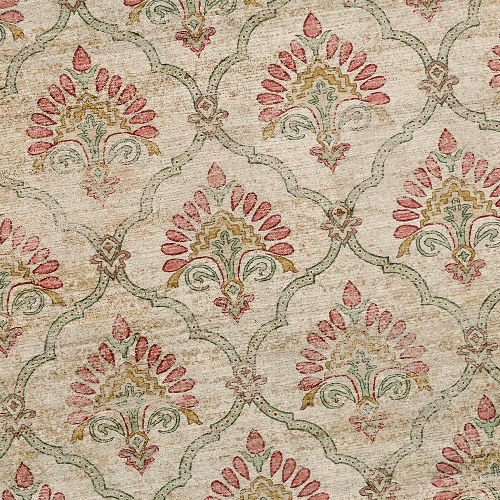 Teppich Vintage - Sage Grid Grün