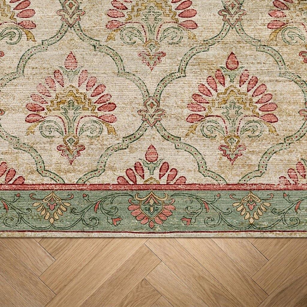 Teppich Vintage - Sage Grid Grün