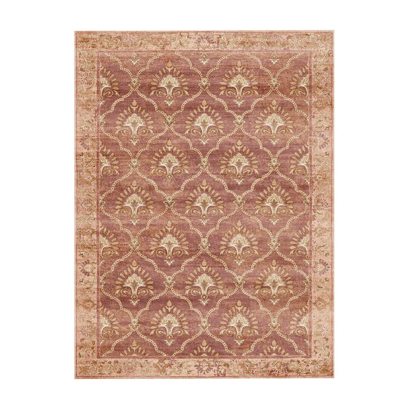 Teppich Vintage - Sage Grid Terracotta