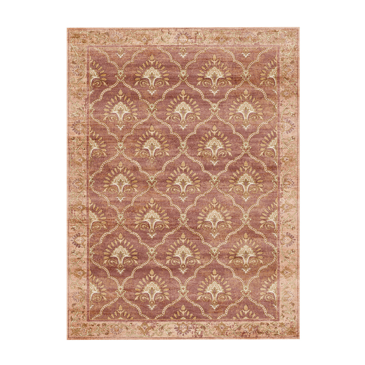 Teppich Vintage - Sage Grid Terracotta