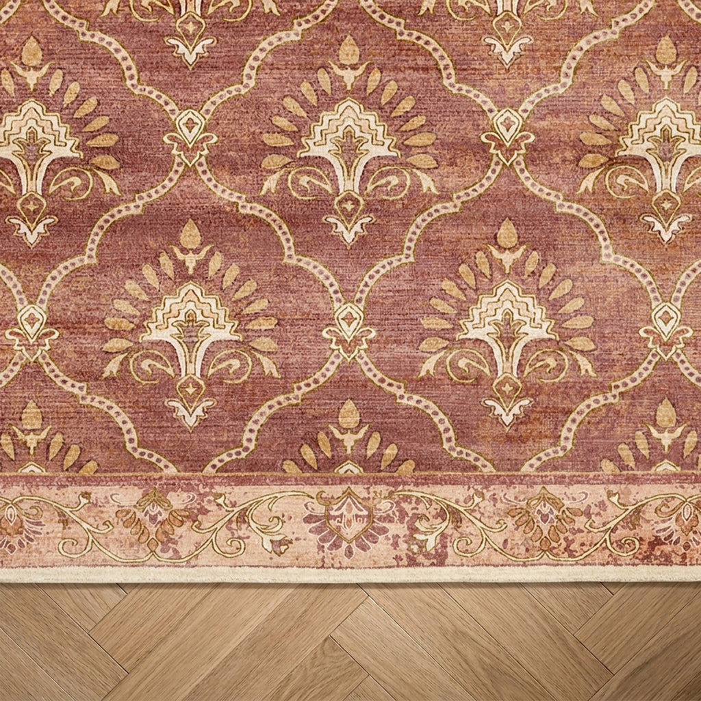 Teppich Vintage - Sage Grid Terracotta