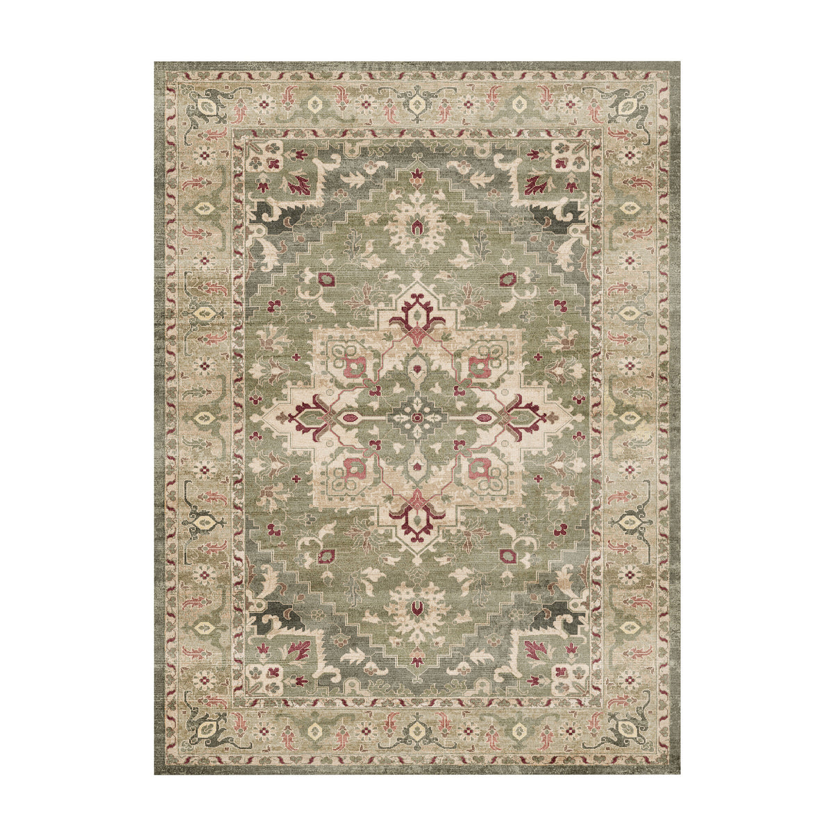 Teppich Vintage - Sage Medaillion Grün