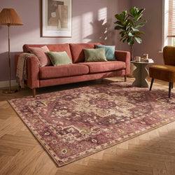 Vintage-Teppich - Sage Medallion Red