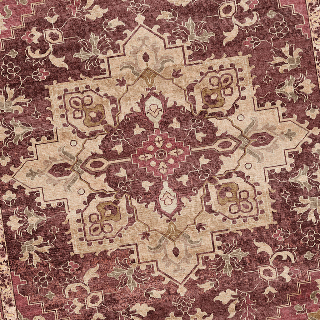 Vintage-Teppich - Sage Medallion Red