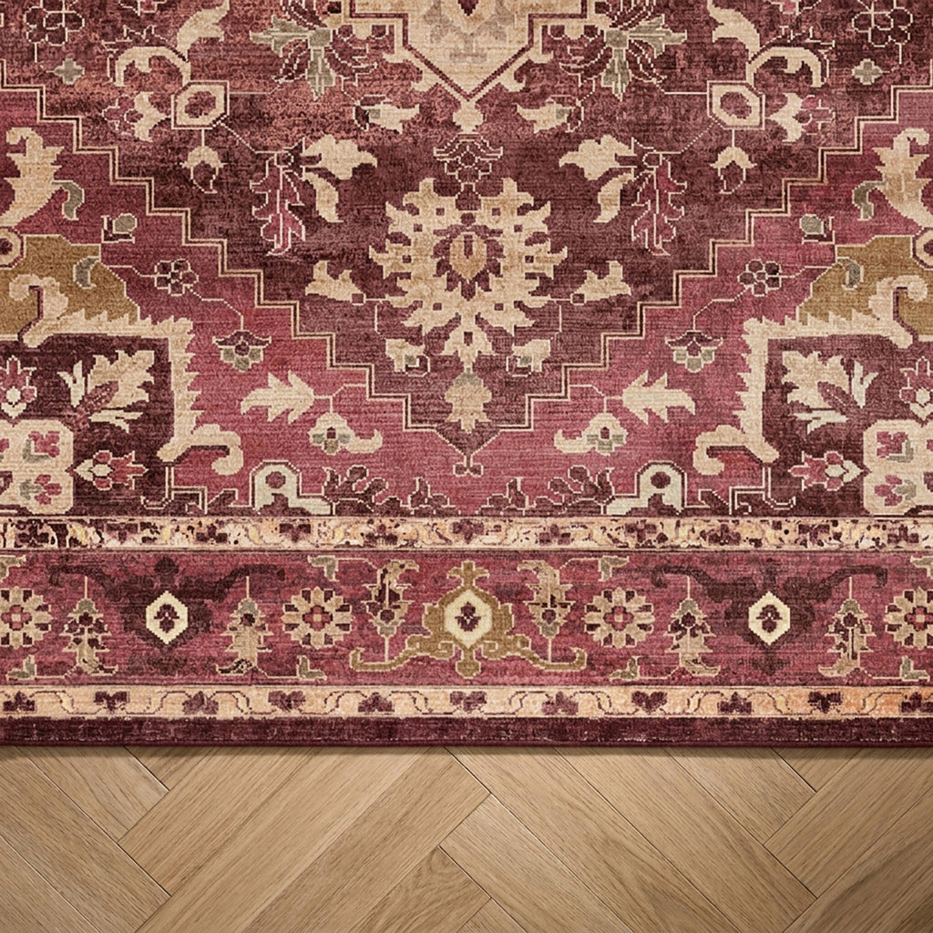 Vintage-Teppich - Sage Medallion Red