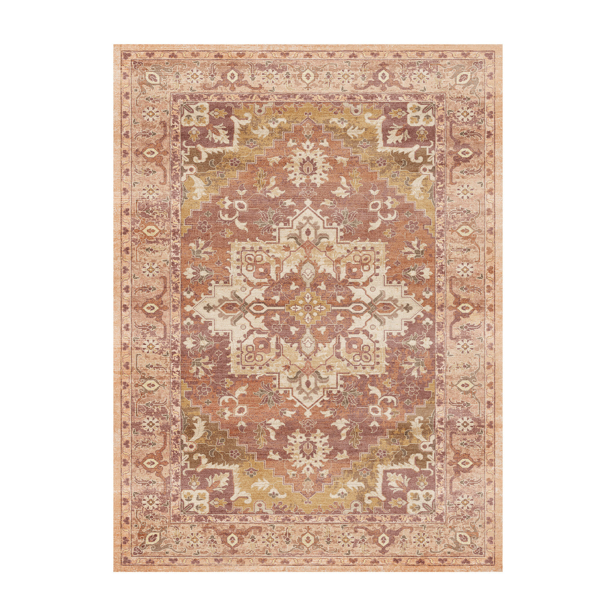 Teppich Vintage - Sage Medaillion Terracotta