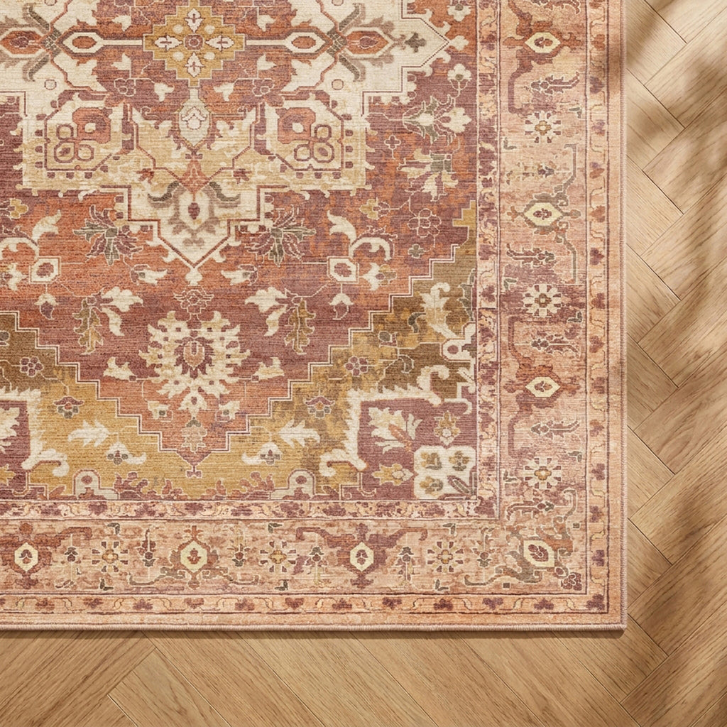 Teppich Vintage - Sage Medaillion Terracotta