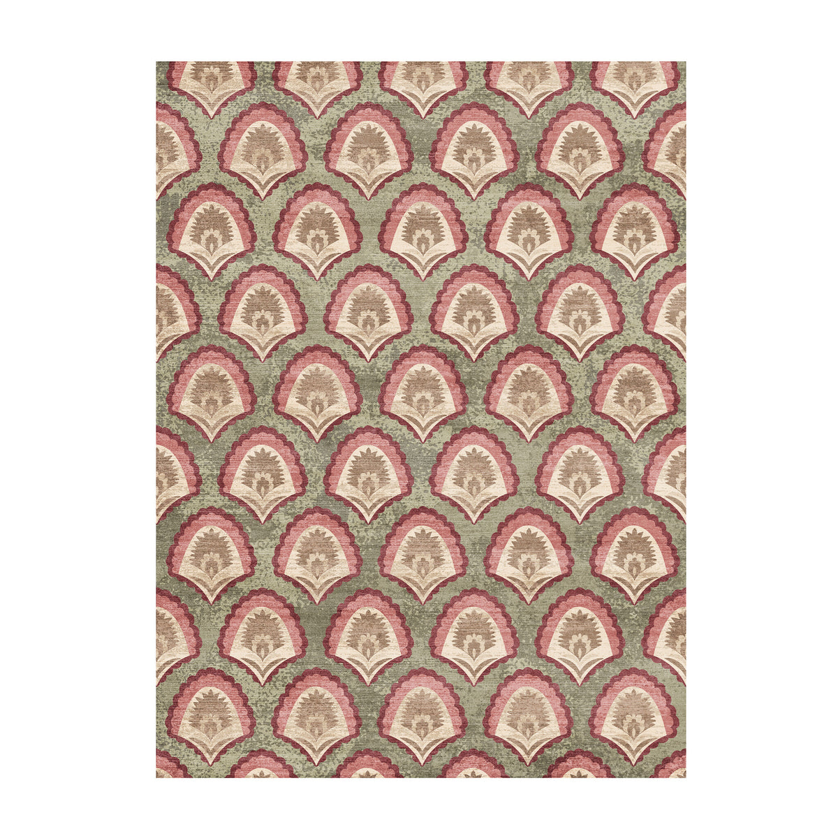 Vintage-Teppich - Sage Pattern Green