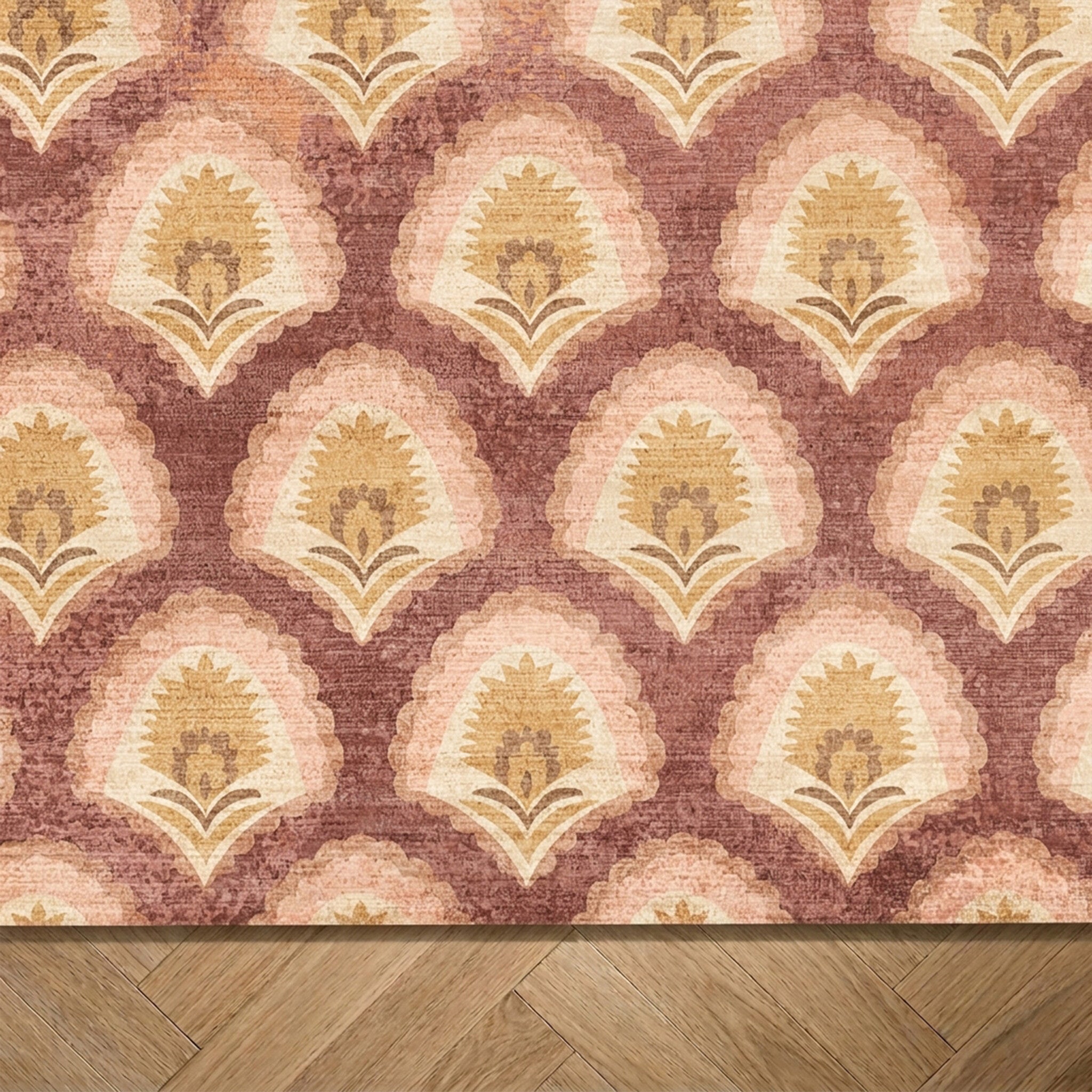 Teppich Vintage - Sage Pattern Terracotta