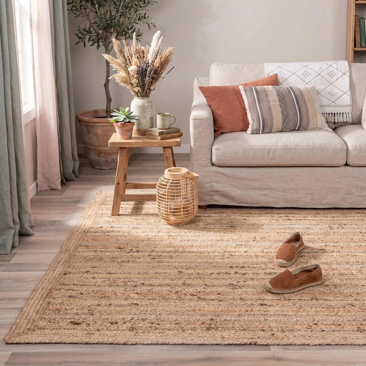 Jute Teppich Quadrat - Fair Natur