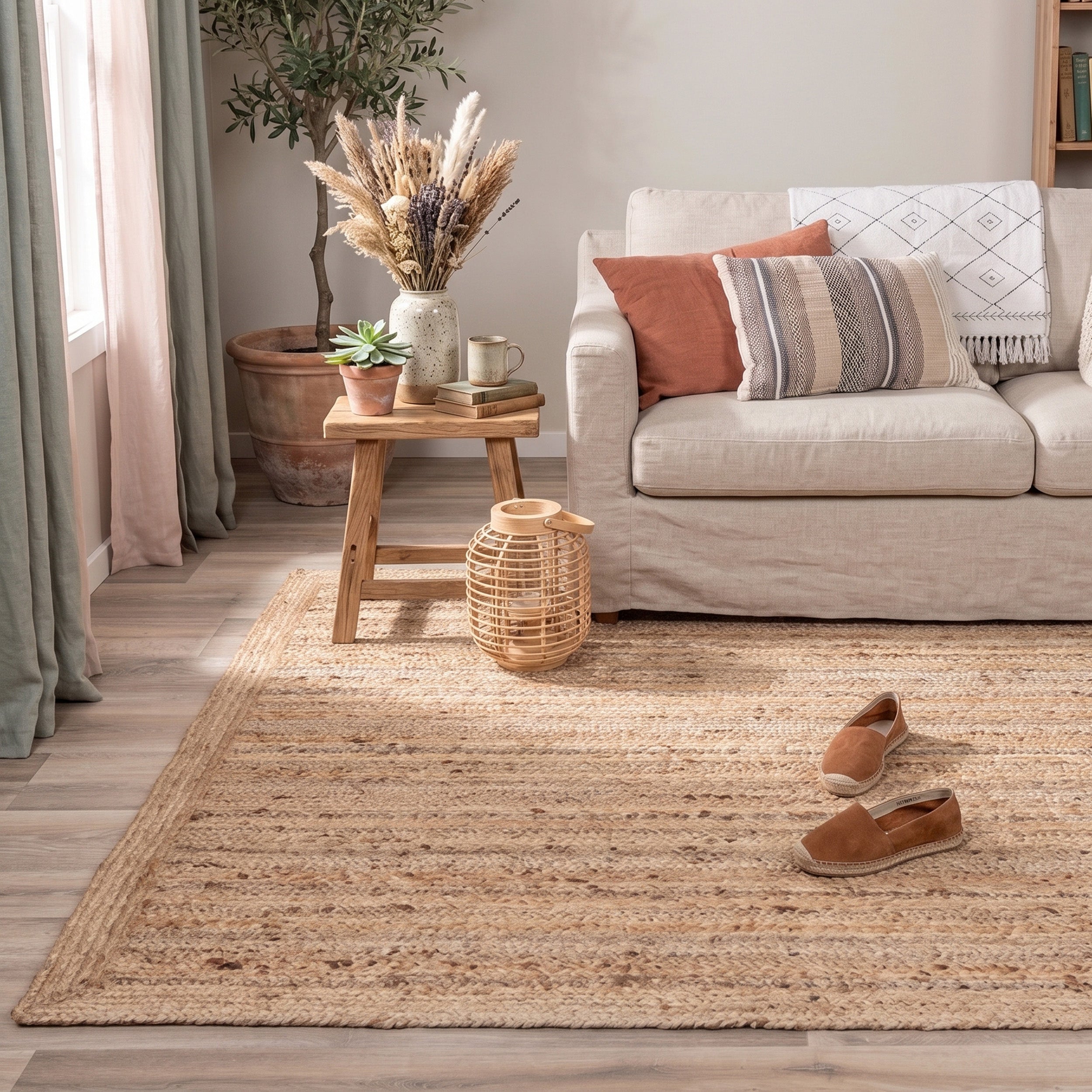 Jute Rug - Fair Square Natural