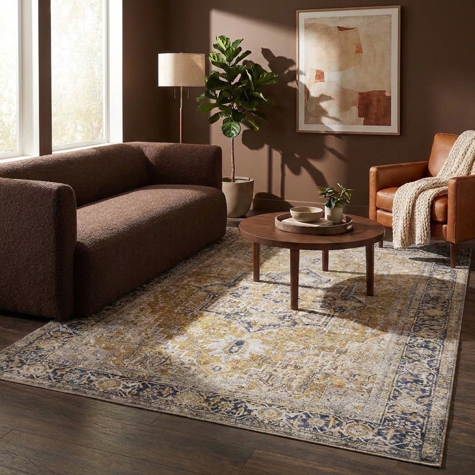 Teppich Vintage - Lugan Gelb