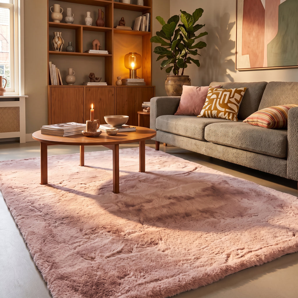Hochflor Teppich - Comfy Supreme Rosa