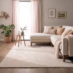 Flauschiger Teppich - Cozy Creme