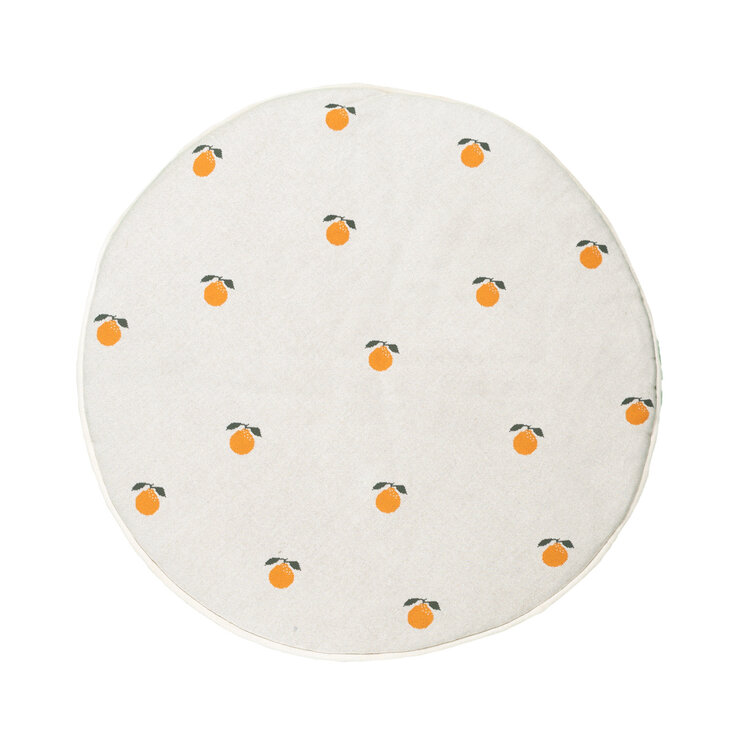 Krabbeldecke Rund - Lucie Orange Creme - product