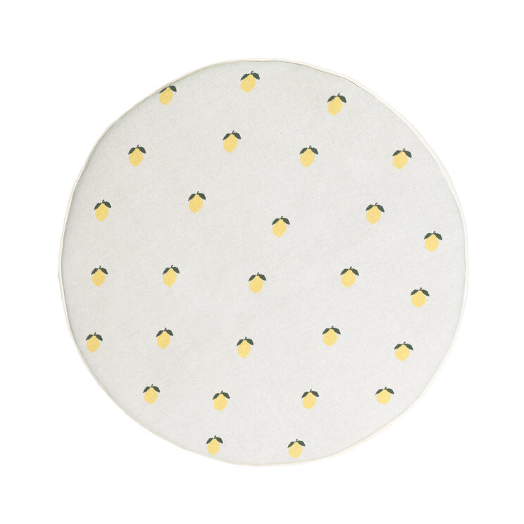 Krabbeldecke Rund - Lucie Lemon Creme - product