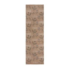 Jute Läufer - Amilio Floral Beige - product