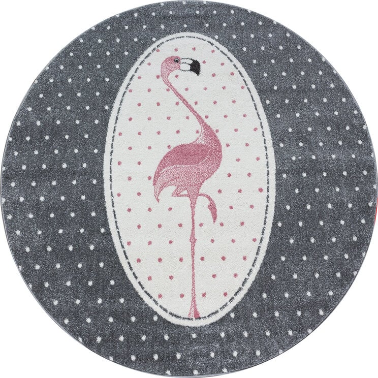 Runder Kinderteppich - Amber Flamingo Rosa