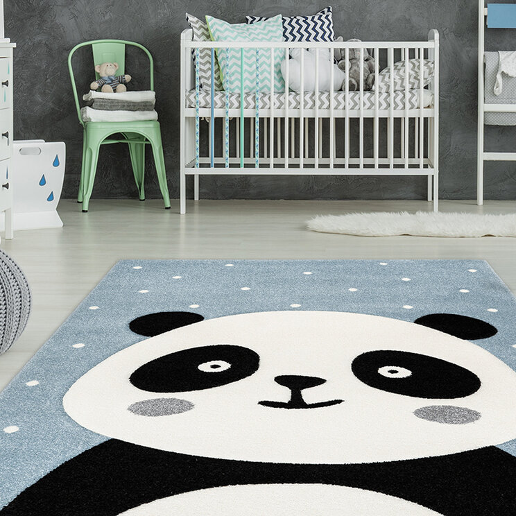 Teppich Kinderzimmer - Atlantic Panda Blau