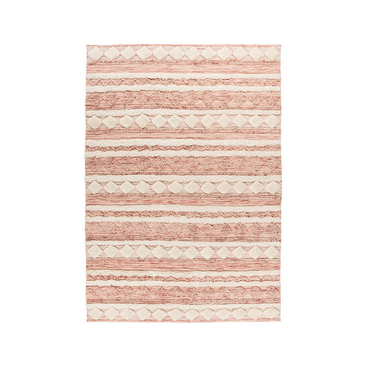 Boho Teppich - Basai 225 Rosa Creme - product