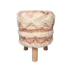 Boho Hocker - Basai 225 Rosa Creme - product