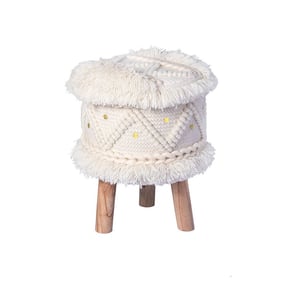 Boho Hocker - Basai 525 Creme - product