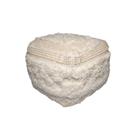 Boho Hocker Würfel - Basai 125 Creme - product