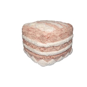 Boho Hocker Würfel - Basai 225 Rosa Creme - product