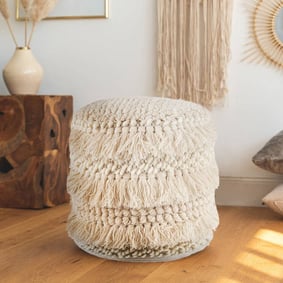 Boho Hocker - Basai 335 Creme