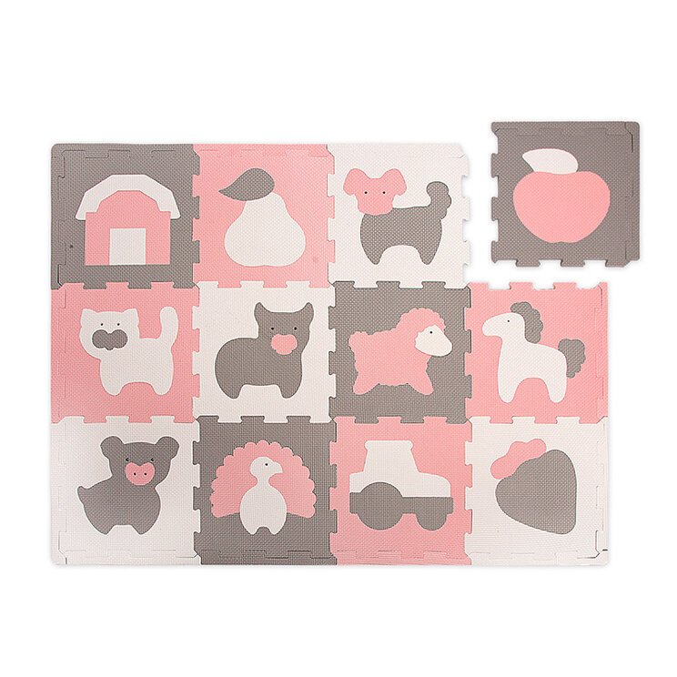 Foam Puzzlematte - Sam Bauernhof Rosa - product