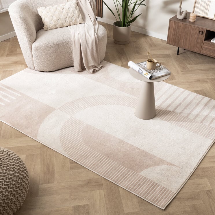 Skandinavischer teppiche - Aurora Shapes Beige