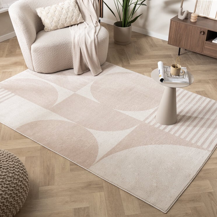 Skandinavischer teppiche - Aurora Circles Beige