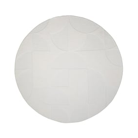 Runder Teppich Wohnzimmer - Charm Circles Weiß - product
