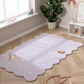 Teppich Kinderzimmer - Cloudy Dots Lila