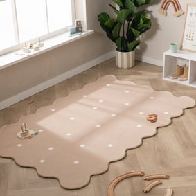 Teppich Kinderzimmer - Cloudy Dots Beige