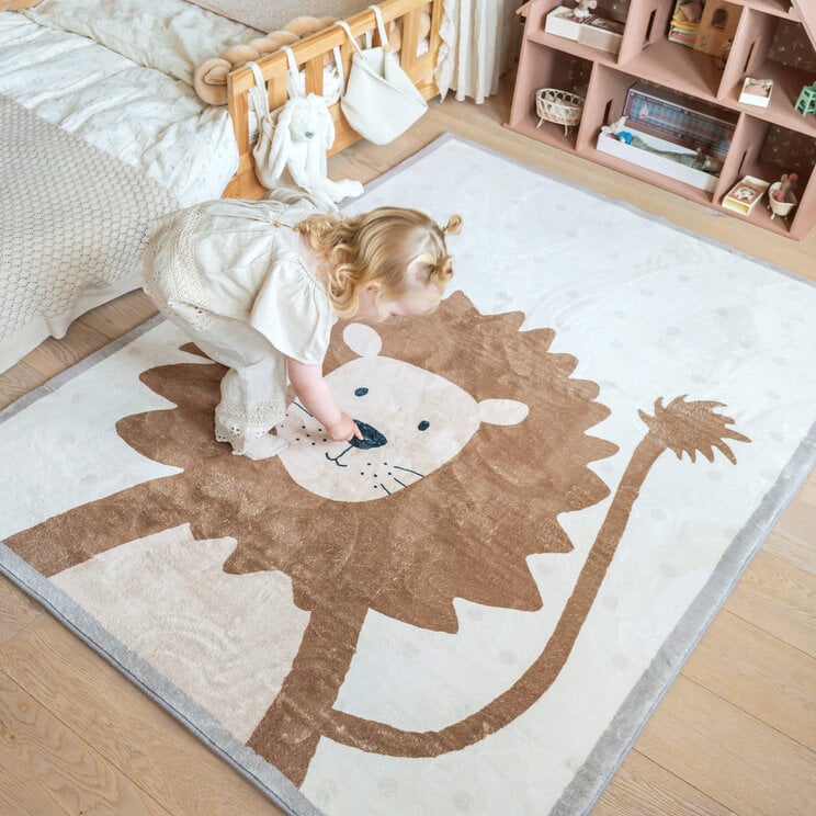 Waschbarer Spielteppich - Simba Lion Braun