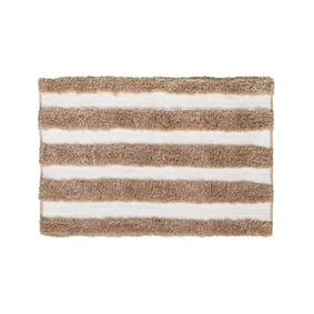 Badematte - Hollis Stripes Beige Weiß - product