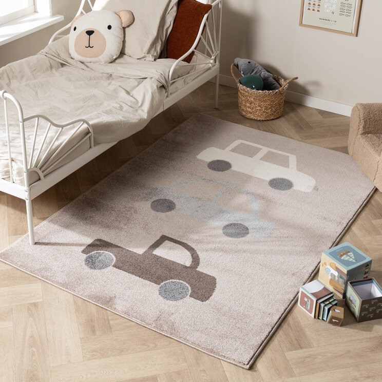 Teppich Kinderzimmer - Bowie Auto Taupe