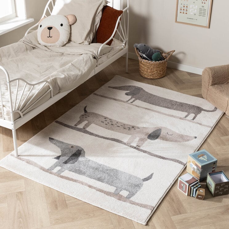 Teppich Kinderzimmer - Bowie Hund Creme