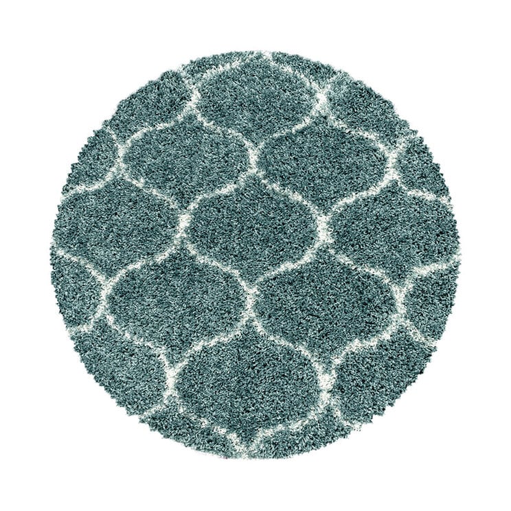 Berberteppich Rund - Agadir Circle Blau Creme